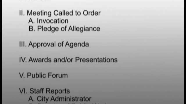 October 25 City Council Meeting