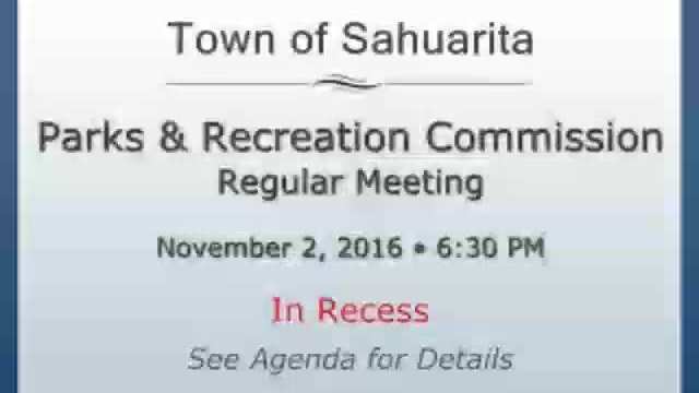 Parks and Recreation Commission Meeting November 2