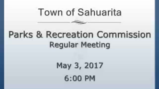 Parks and Recreation Commission May 3, 2017