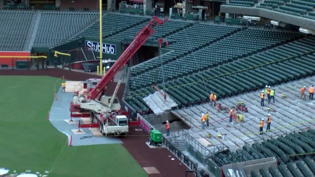 Chase Field Repair Work, Fall 2017