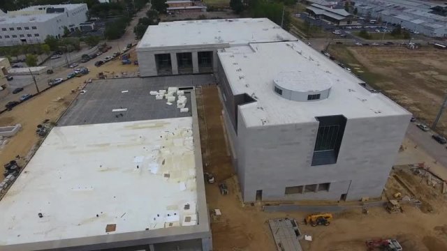 Drone Footage Construction of Civil Rights Museum 