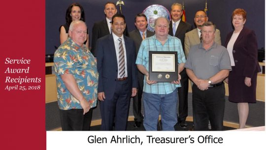 161 - Service Award Recipients for Monitors 4.25.18