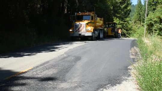 56 - Grader Work on Elk Creek Road in Eureka. 
