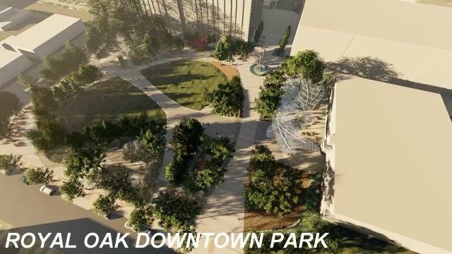 ROYAL OAK - DOWNTOWN PARK ANIMATION - Option A