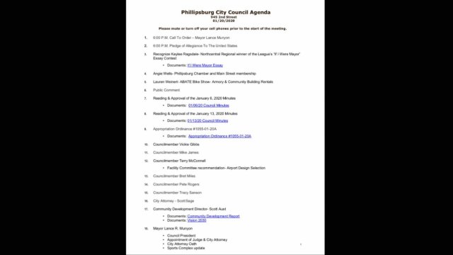 01/20/2020 City Council Meeting