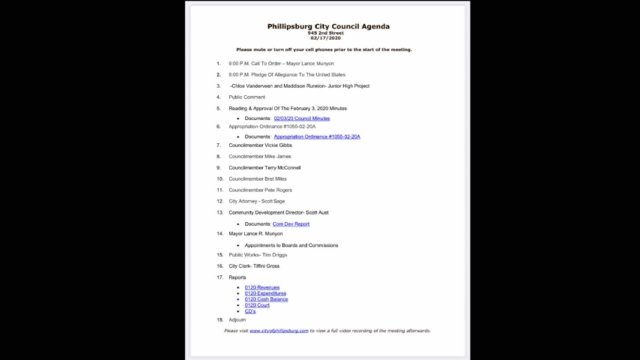 02/17/2020 City Council Meeting