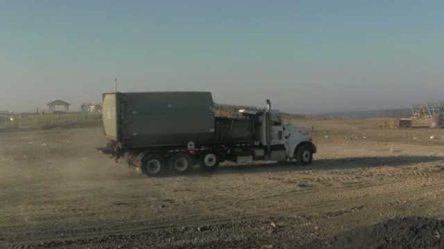 Roll Off Truck with a Compactor Container