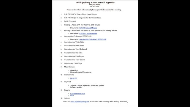 City Council Meeting 4/6/2020
