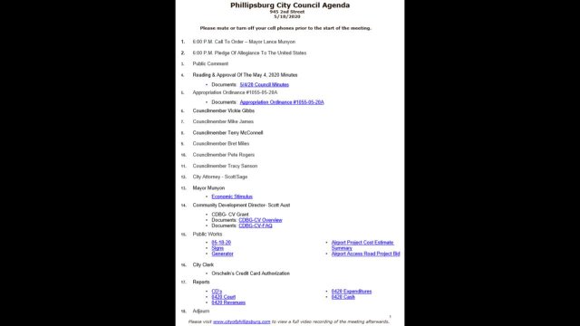 City Council Meeting 05/18/2020