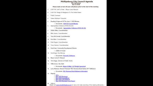 City Council Meeting 06/15/2020