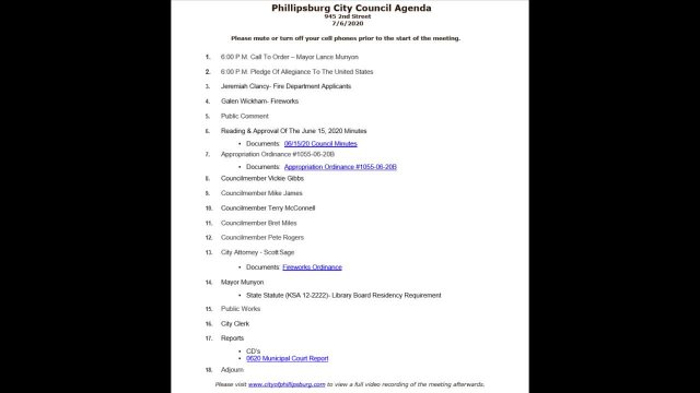 City Council Meeting 07/06/2020