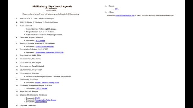 City Council Meeting 08/03/2020