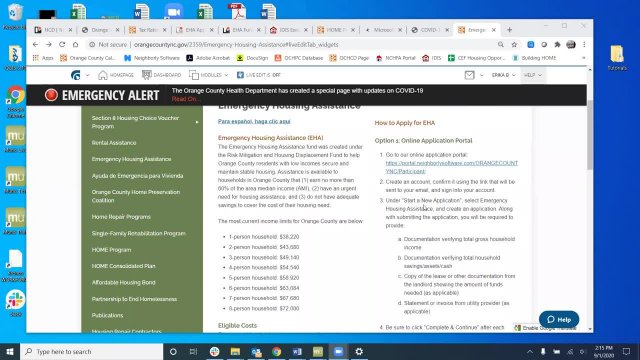 EHA Online Application Portal