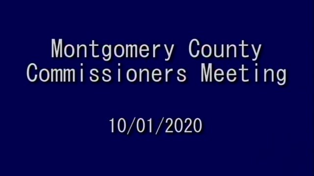 Montgomery County Commissioners Meeting 10-1-2020