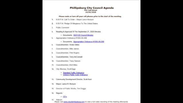 City Council Meeting 10/05/2020