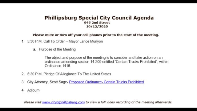 Special City Council Meeting 10/12/2020