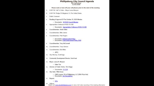 City Council Meeting 11/02/2020