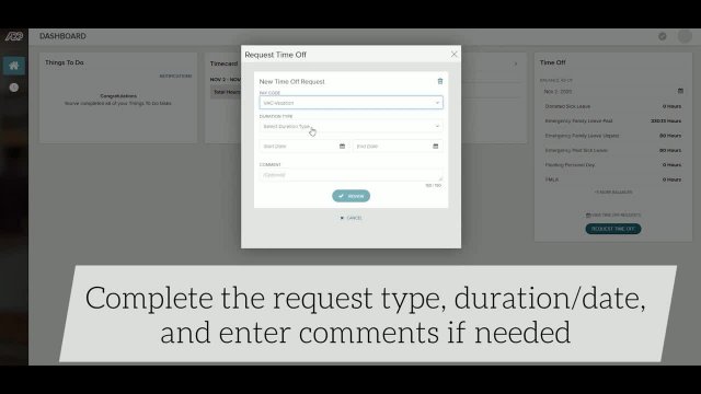 How to Submit a Time Off Request
