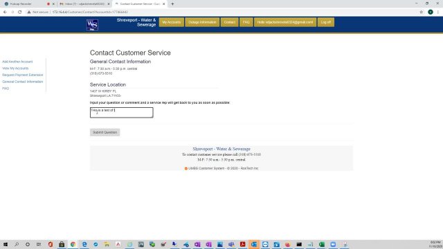 Contact Water & Sewerage Customer Service