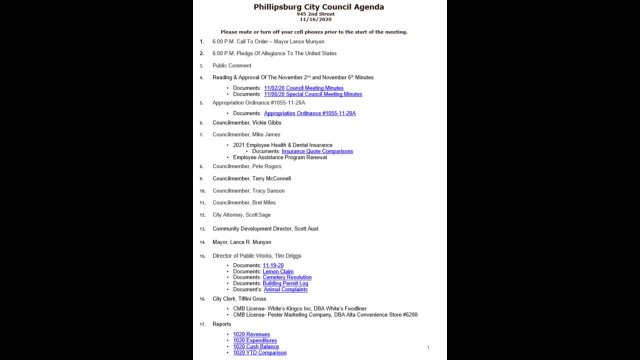 City Council Meeting 11/16/2020