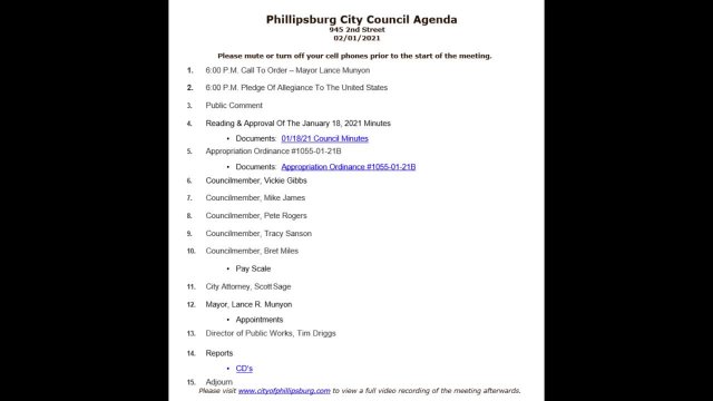 City Council Meeting 02/01/2021