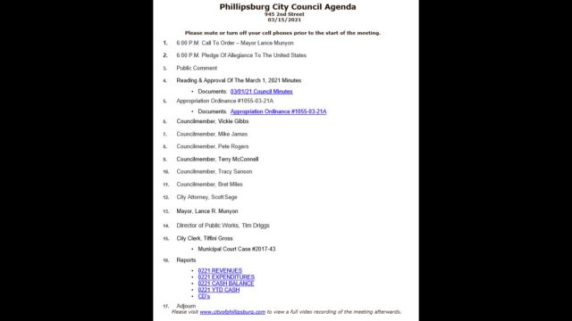 City Council Meeting 03/15/2021