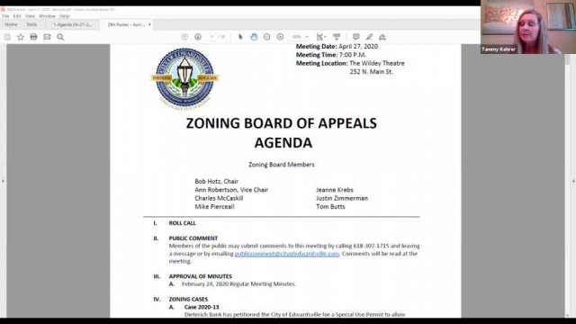 Zoning Board of Appeals Meeting (4-27-20)
