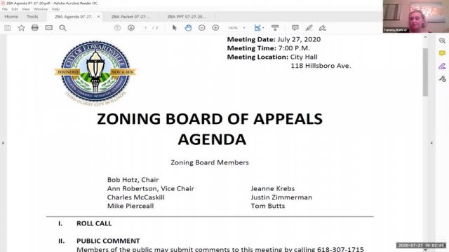 Zoning Board of Appeals Meeting (7-27-20)