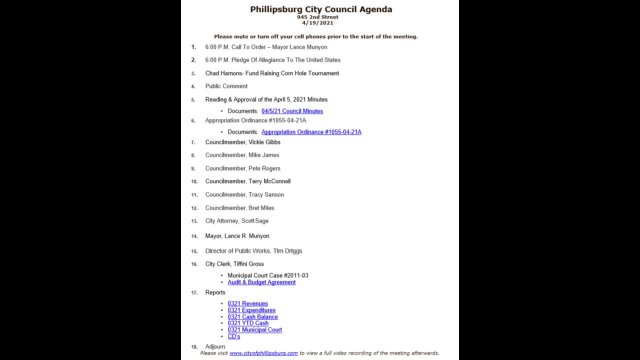 City Council Meeting 04/19/2021