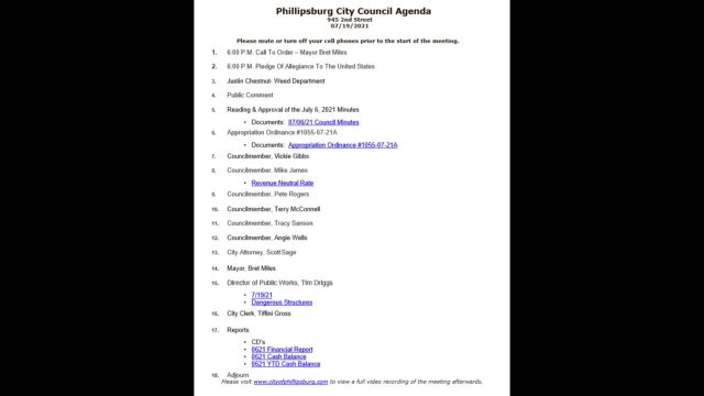 City Council Meeting 07/19/2021