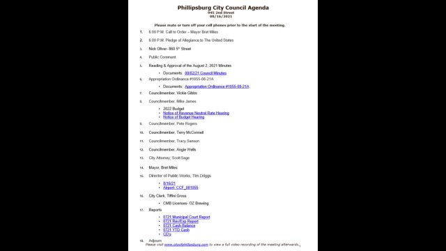 City Council Meeting 08/16/2021