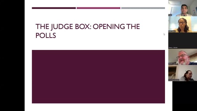 The Judge's Box: Opening the Polls (Presentation O