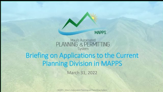 Current Planning MAPPS Presentation