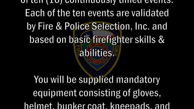 Kerrville Fire Department Physical Ability Test