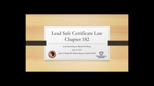 Lead-Based Paint in Rental Dwellings Information S