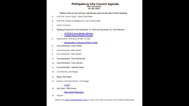 City Council Meeting 01/03/2023
