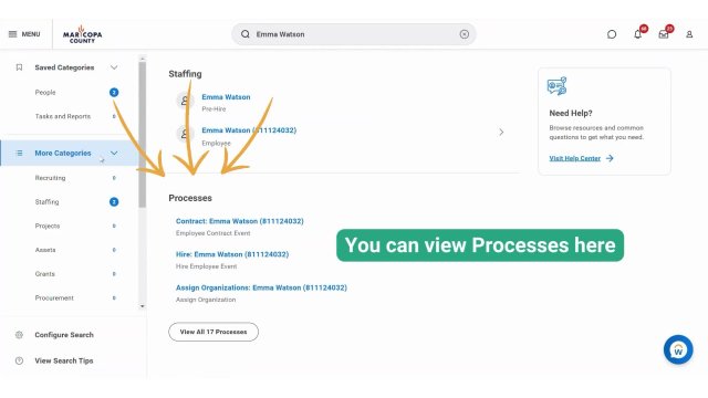 View Processes in Workday