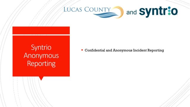Using the Syntrio Anonymous Reporting System