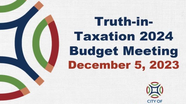 Truth In Taxation 2024 Budget Presentation
