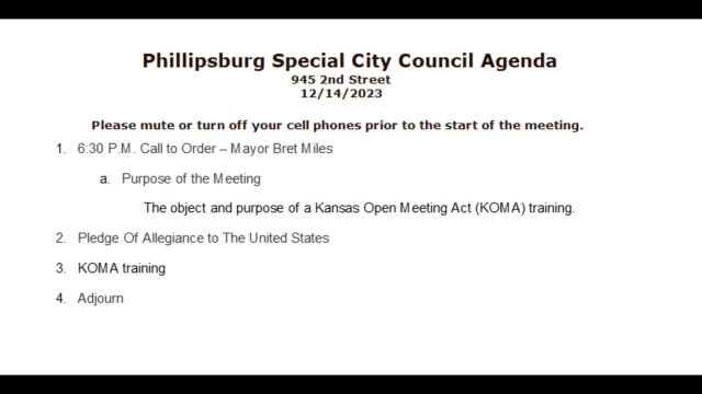 City Council Special Meeting - 12/14/23 -KOMA/KORA