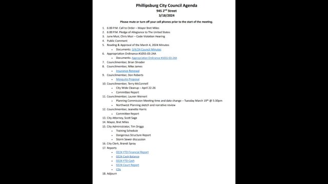 City Council Meeting - 03/18/2024 ~ Part One