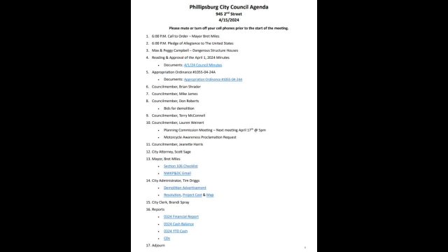 City Council Meeting - 04/15/2024