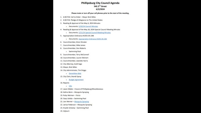 City Council Meeting - 06/03/2024 ~ Part One