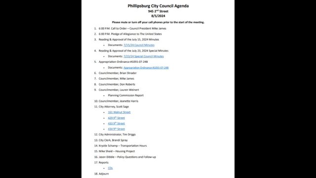 City Council Meeting - 08/05/2024 ~ Part One