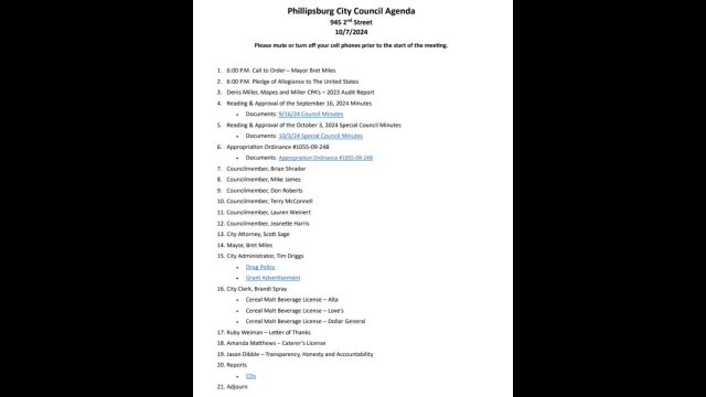 City Council Meeting - 10/07/2024