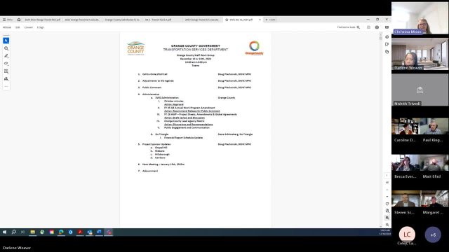 Staff Working Group December Meeting Recording