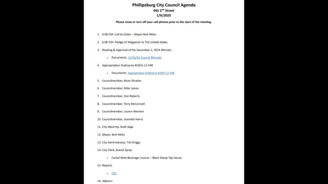 City Council Meeting - 01/06/2025