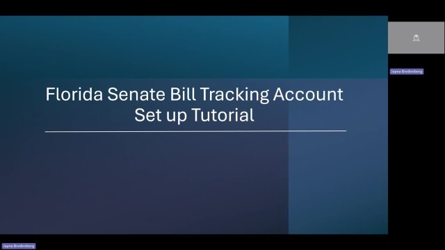 Florida Senate Bill Tracker Tutorial 