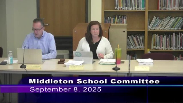 Middleton School Committee 09-08-2025