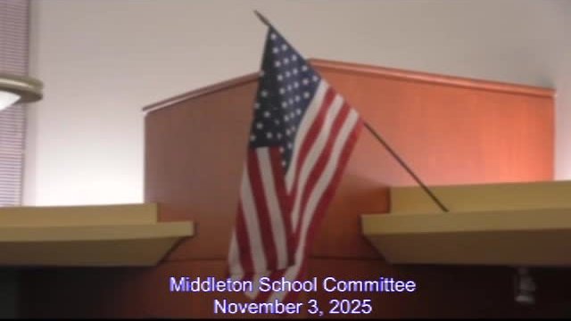 Middleton School Committee 11-03-2025